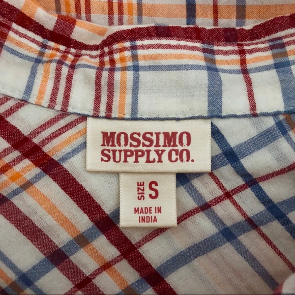 Mossimo | White Plaid Button Down Top - Picture 6 of 7